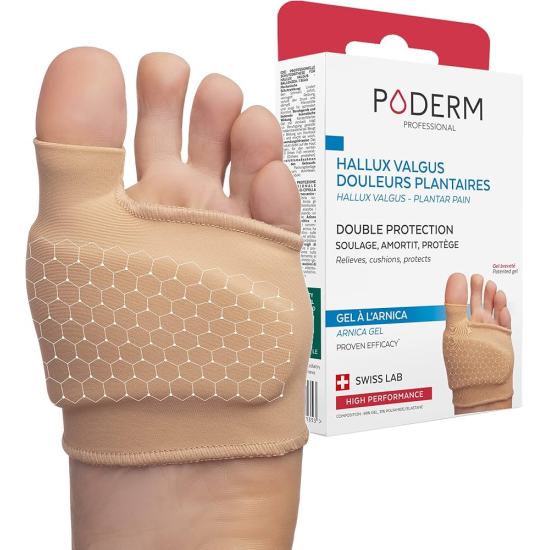 Showing image of PODERM® Hallux Valgus – Double Protection for plantar pain S PODERM® Hallux Valgus – Double Protection for plantar pain S image