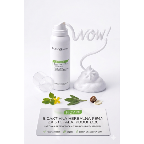Slika produkta PODOPHARM PODOFLEX® Bioaktivna zeliščna pena za stopala, 125 ml