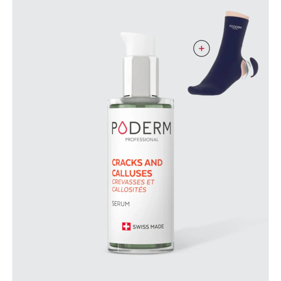 Prikazujem sliko PODERM® Nega razpok in otiščancev + gel nogavice, 75 ml Slika produkta PODERM® Nega razpok in otiščancev + gel nogavice, 75 ml