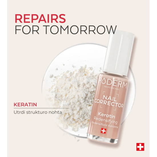 Prikazana slika PODERM® Korektivni lak za nokte s keratinom, 8 ml Slika proizvoda PODERM® Korektivni lak za nokte s keratinom, 8 ml