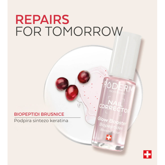 Slika produkta PODERM® Korektivni lak za nohte z biopeptidi, 8 ml