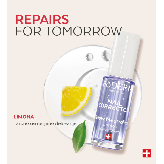 Prikazujem sliko PODERM® Korektivni lak za nohte za nevtralizacijo rumenih nohtov, 8 ml Slika produkta PODERM® Korektivni lak za nohte za nevtralizacijo rumenih nohtov, 8 ml