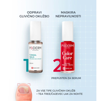 PODERM PAKET (Pročišćavajući, 8 ml + Lak za njegu boje, 8 ml)